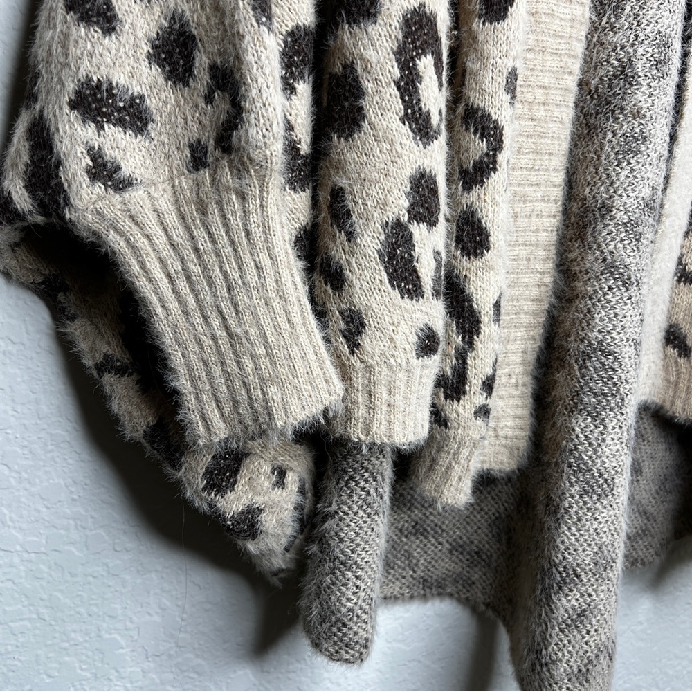 Anthropologie Akemi + Kin Louise Leopard Print Open-Front Cardigan OS - Picture 3 of 10